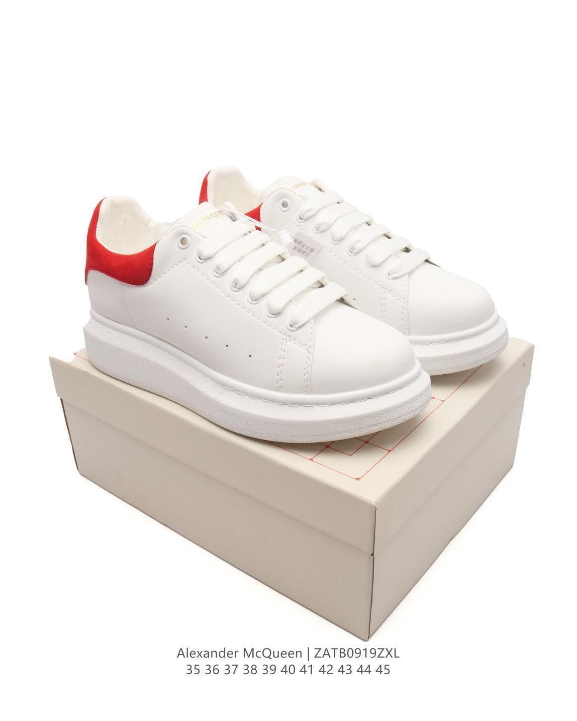 Alexander McQueen Sneakers White & Red | Luxury Fashion Statement | Banlieue91