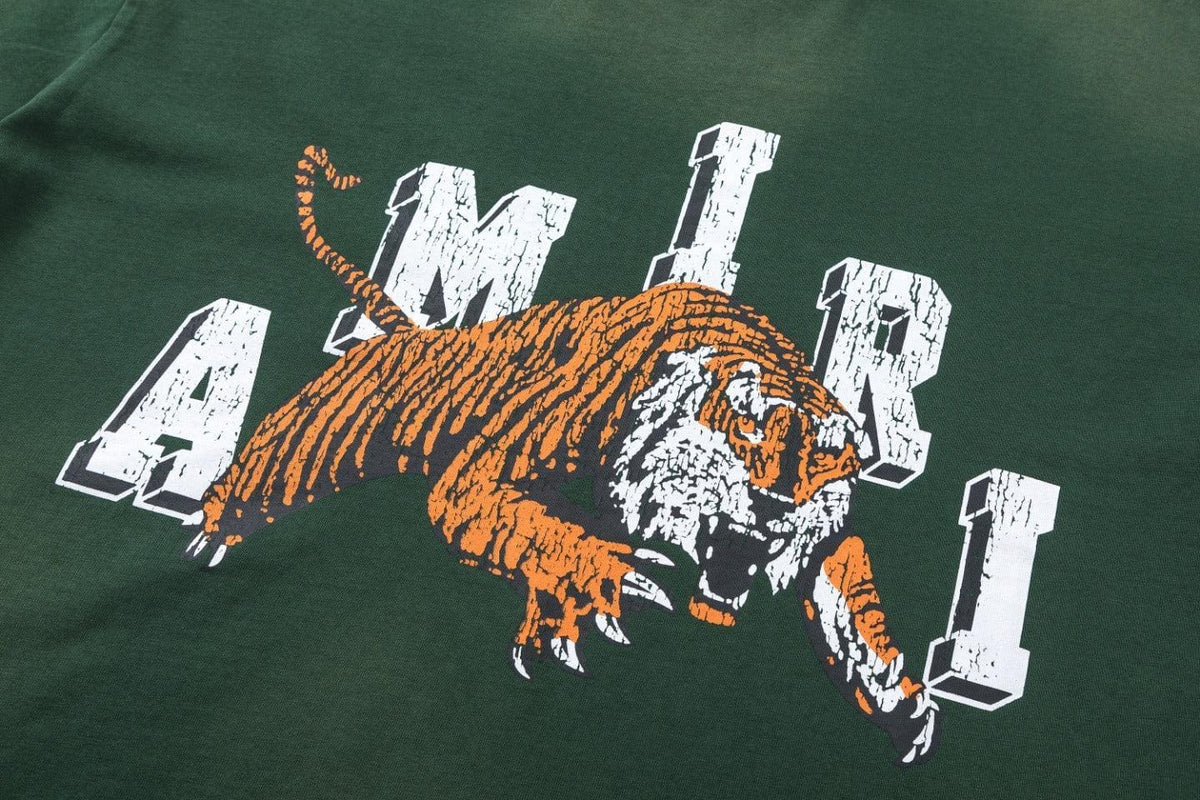 Amiri Lion Green T-Shirt Without Collar | Banlieue91