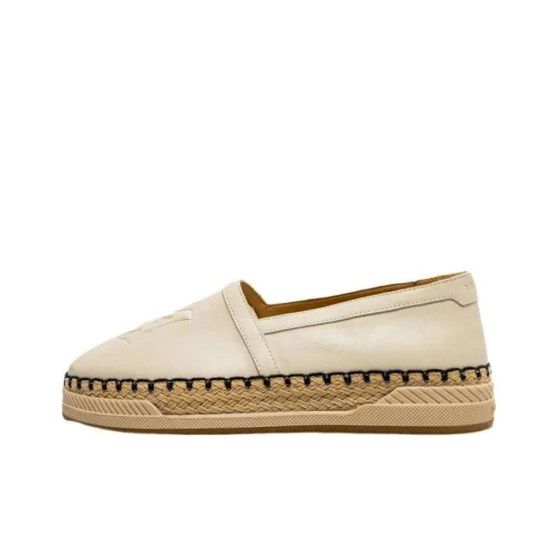 AMIRI - MA Logo-Embroidered Leather-Trimmed Canvas Espadrilles - Beige | Banlieue91