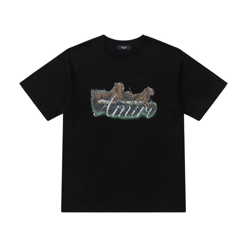 Amiri Tiger Black T-Shirt Without Collar | Banlieue91