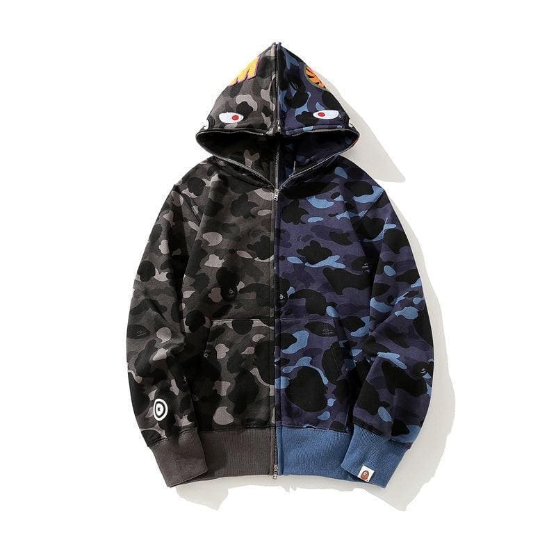 APE Color Camo Crazy Shark Full Zip Hoodie A Bathing Ape | Banlieue91