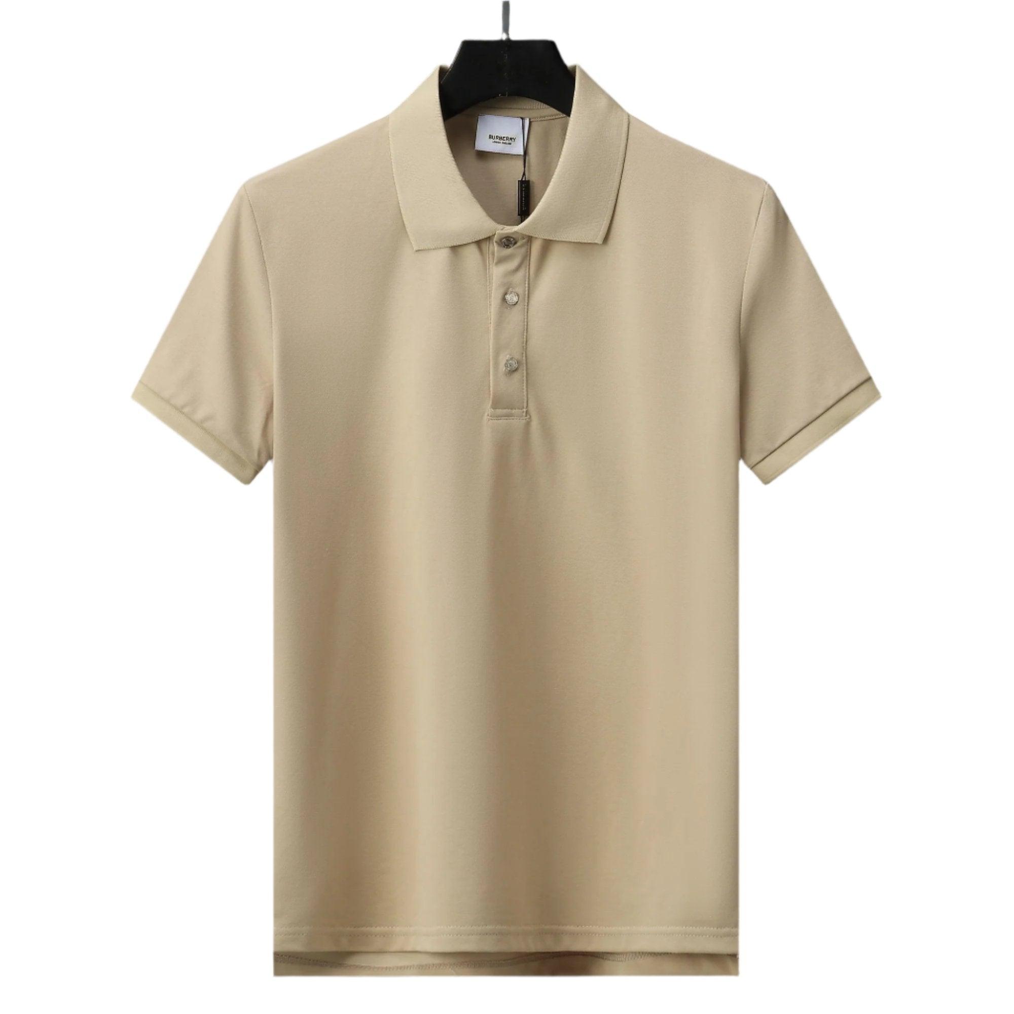 Burberry Light Brown T-Shirt With Collar - Banlieue91