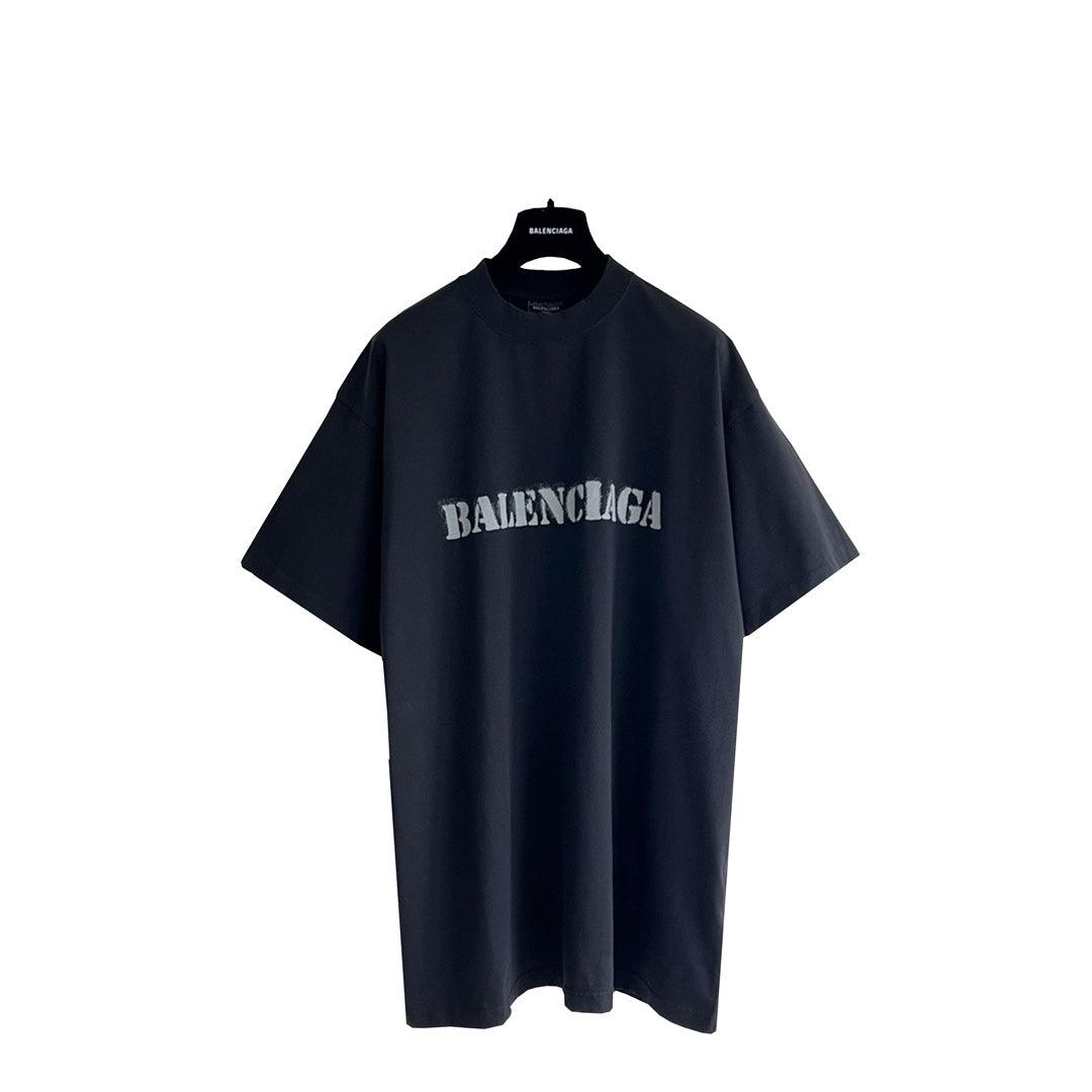 Balenciaga Black T-Shirt Without Collar - Banlieue91