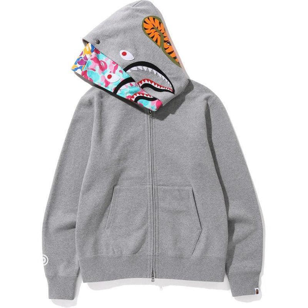 BAPE グレー リバーシブルパーカー BAPE ABC CAMO SHARK WIDE FIT FULL ZIP DOUBLE A Bathing Ape - Grey -