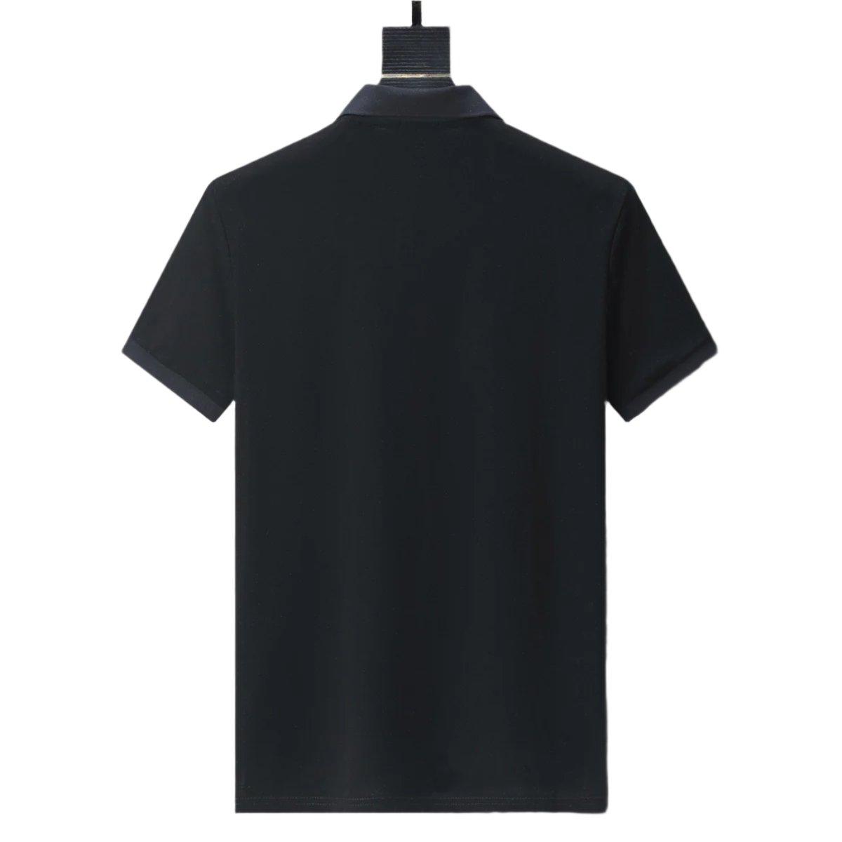 Moncler Black T-Shirt with Collar - Banlieue91