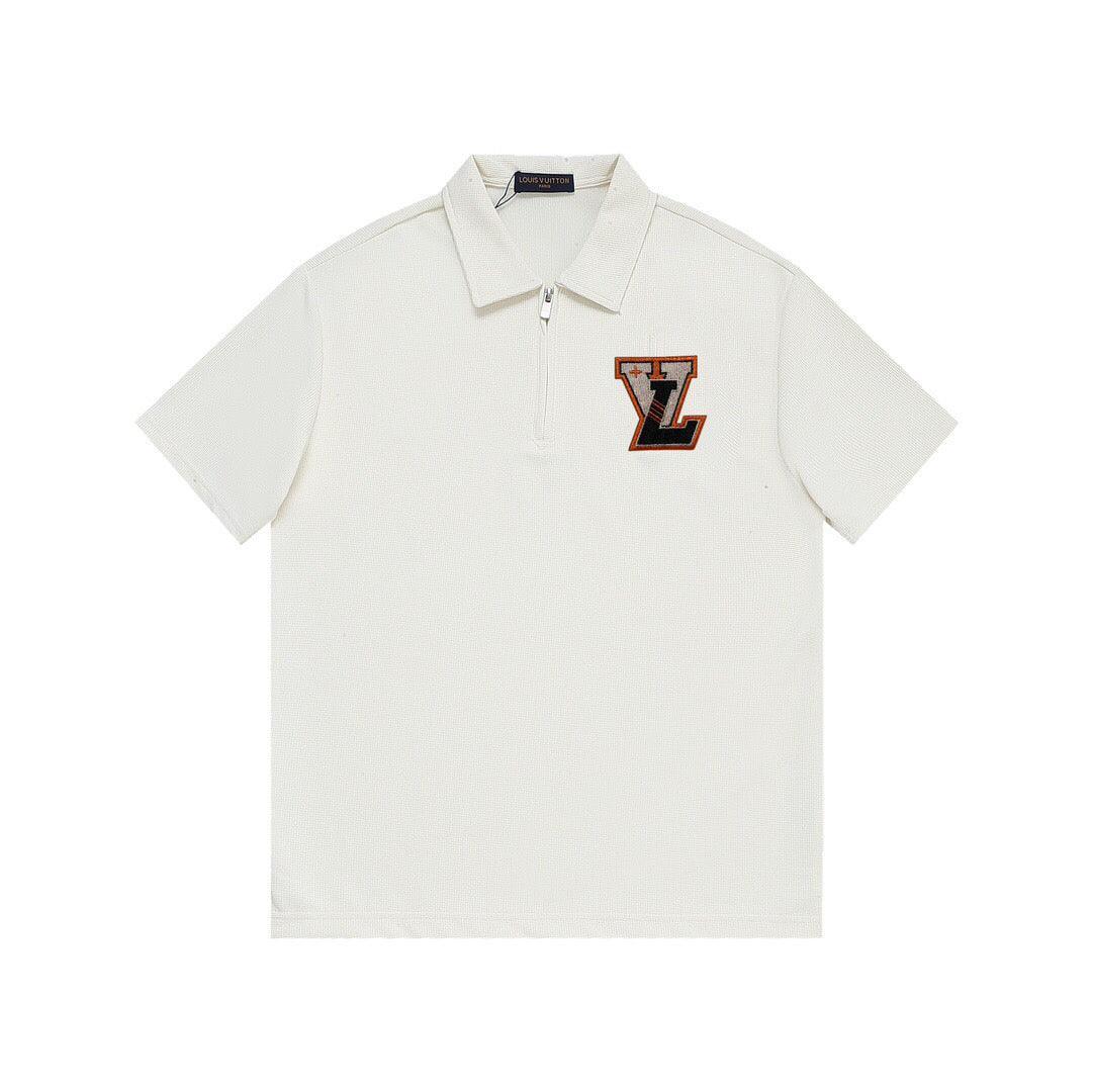Louis Vuitton White T-Shirt with Collar - Banlieue91