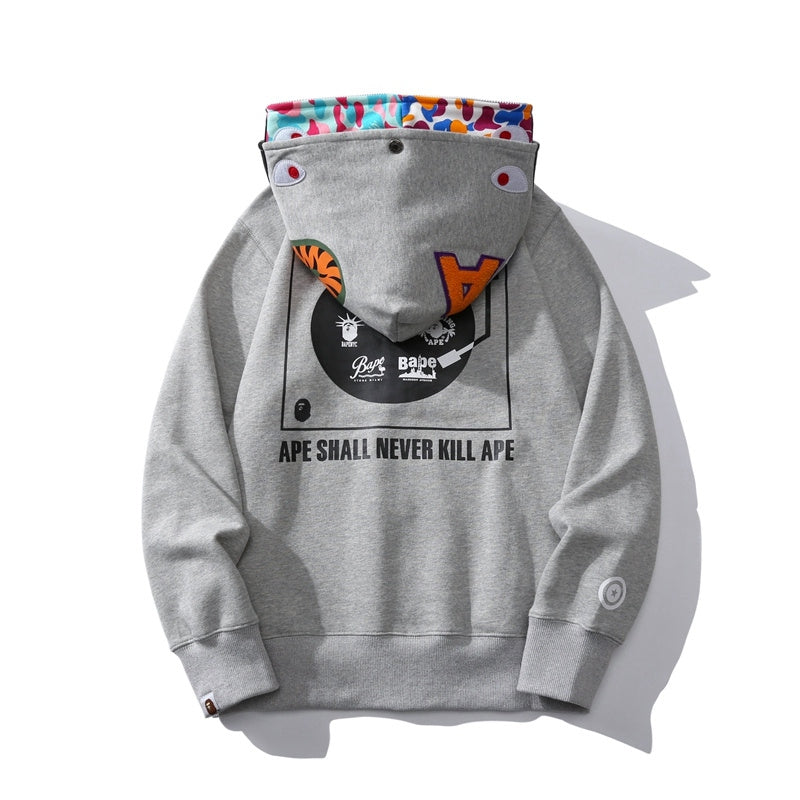 BAPE ABC CAMO SHARK WIDE FIT FULL ZIP DOUBLE A Bathing Ape - Grey - Banlieue91