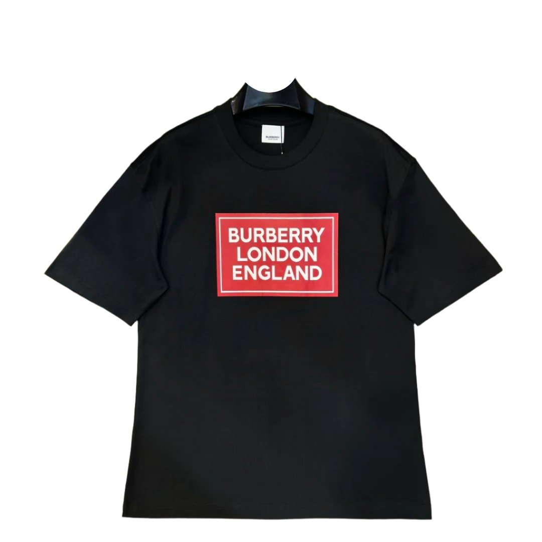 Burberry Black & Red T-Shirt Without Collar - Banlieue91