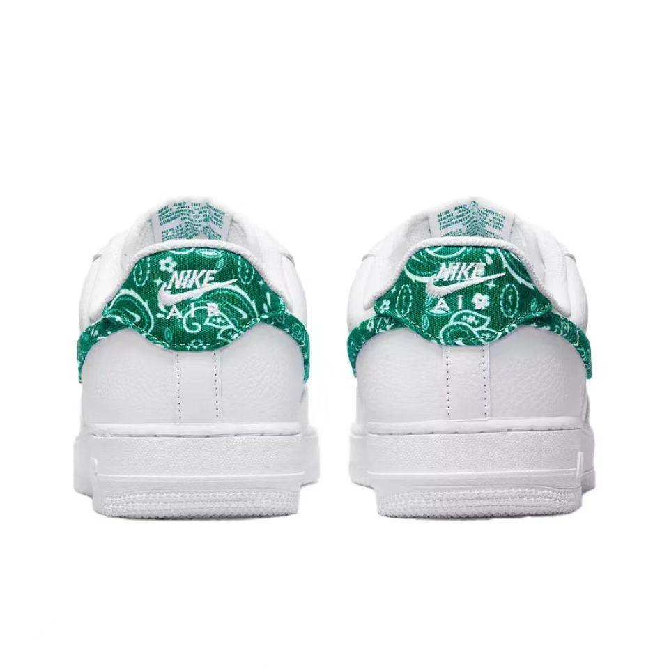 Nike Air Force 1 'Essential White/Green Paisley' - Banlieue91