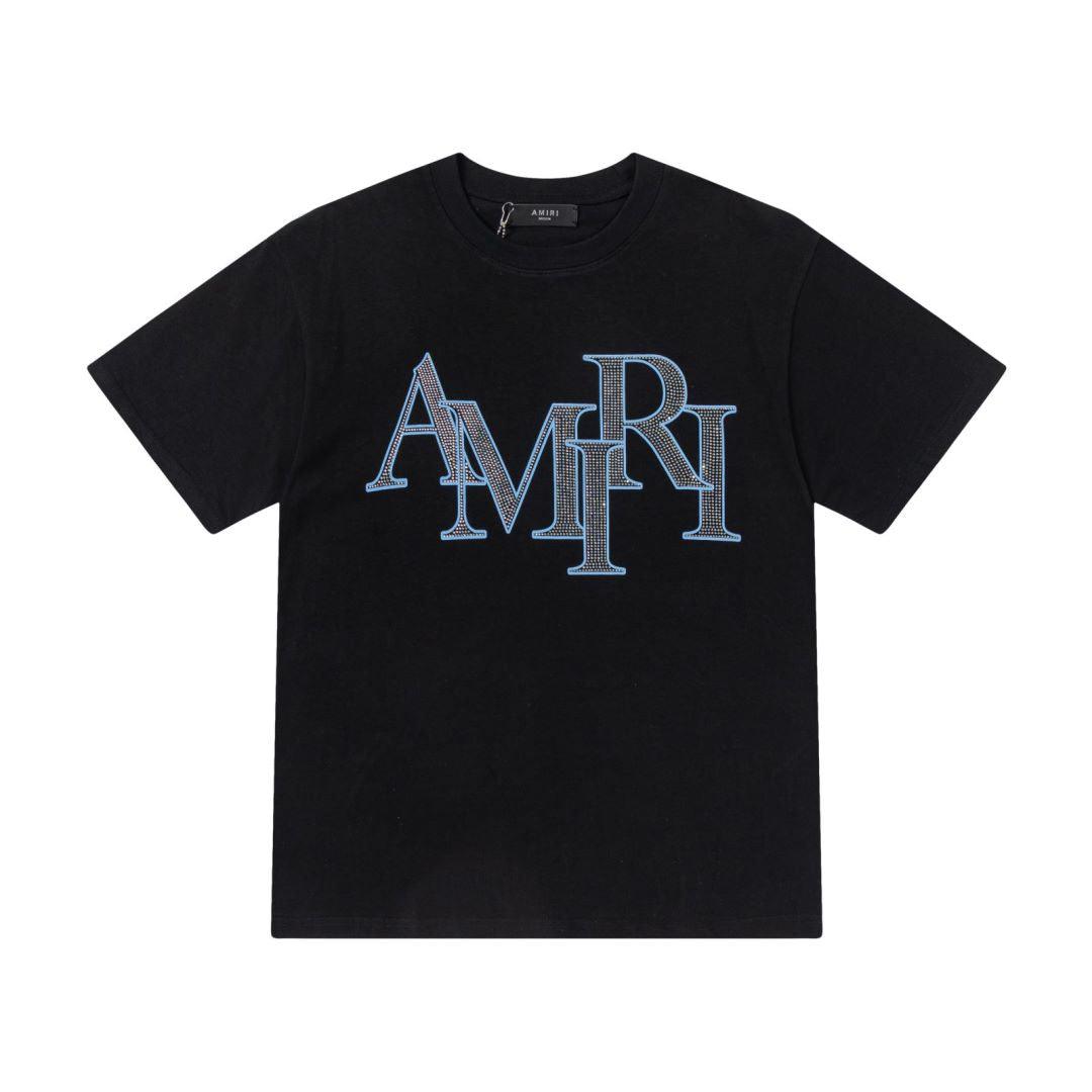 Amiri Black T-Shirt Without Collar - Banlieue91