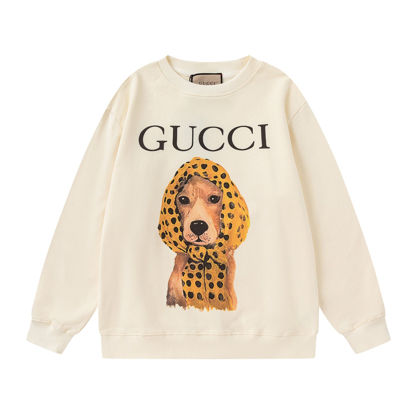 GUCCI Beige Cotton Jersey Sweatshirt New & Authentic
