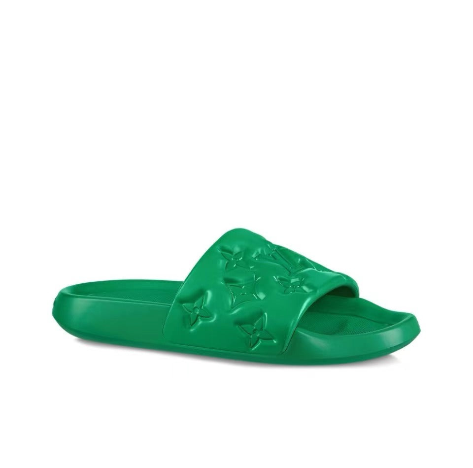 LOUIS VUITTON Waterfront Slide Slippers Men's Green