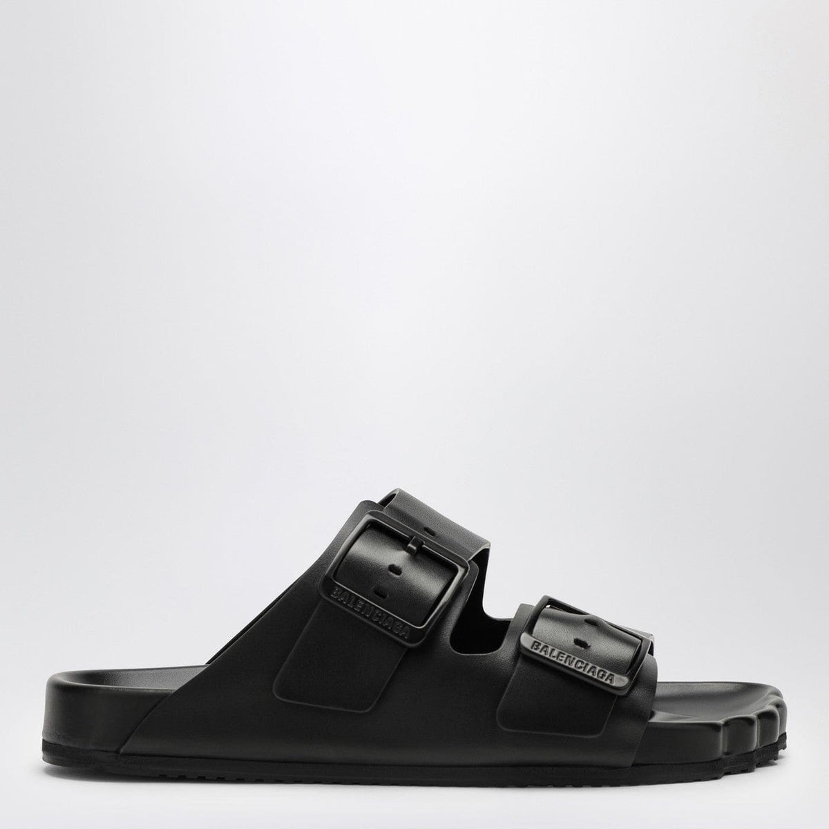 Balenciaga Black Leather Sunday Sandal | Banlieue91