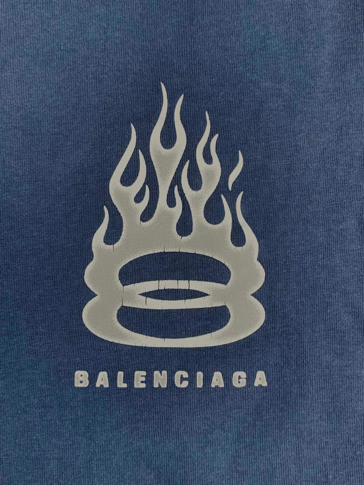 Balenciaga Light Blue T-Shirt Without Collar | Banlieue91