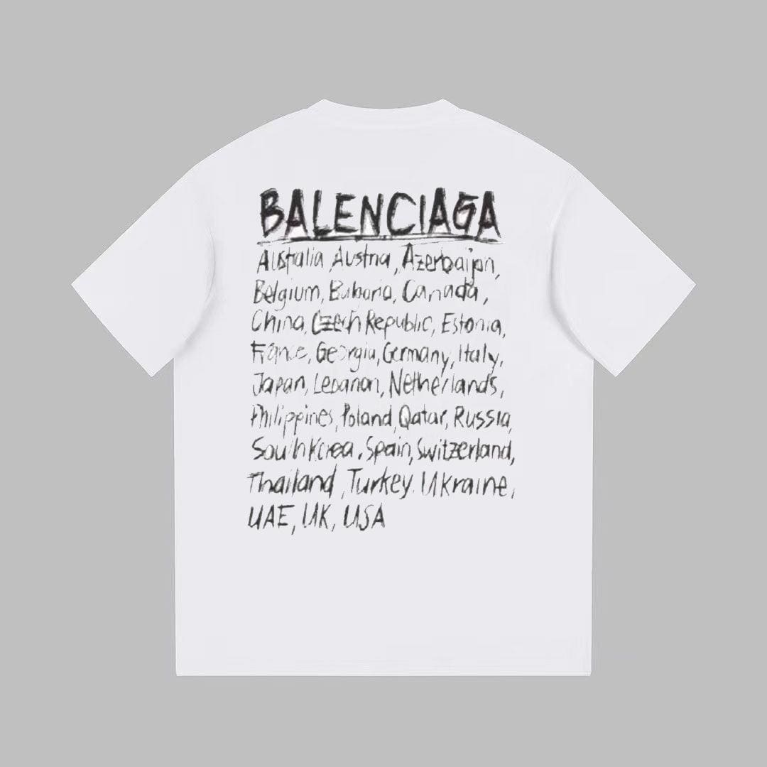 Balenciaga White T-Shirt Without Collar | Banlieue91