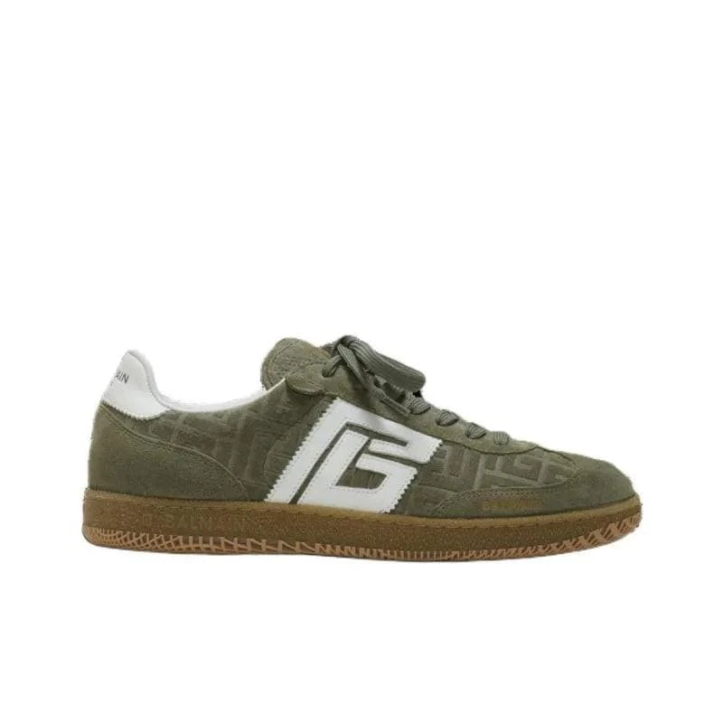 BALMAIN Swan Low-Top Skateboard Shoes 'Green' | Banlieue91
