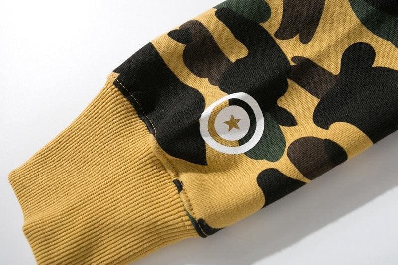 BAPE 1st Camo Shark Full Zip Hoodie (FW21) Yellow | Banlieue91