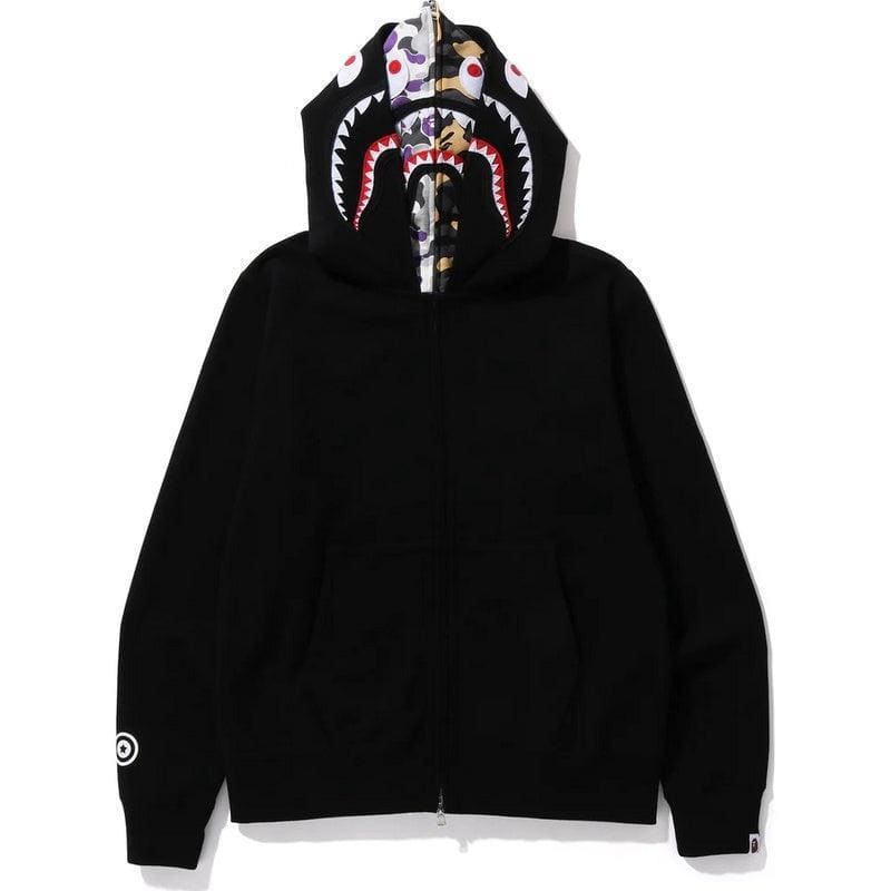 BAPE ABC CAMO SHARK WIDE FIT FULL ZIP DOUBLE A Bathing Ape - BLACK | Banlieue91