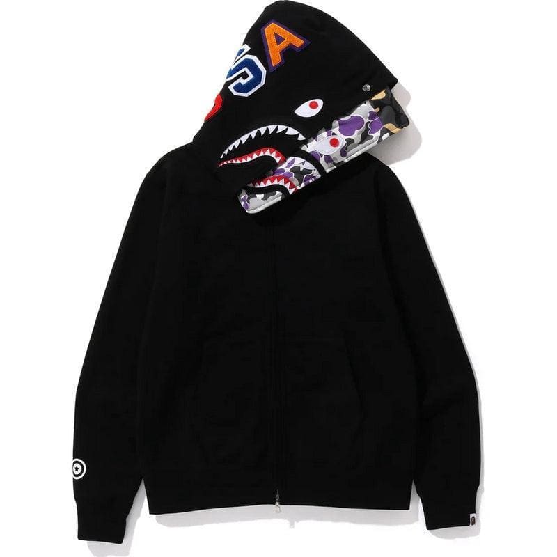 BAPE ABC CAMO SHARK WIDE FIT FULL ZIP DOUBLE A Bathing Ape - BLACK | Banlieue91