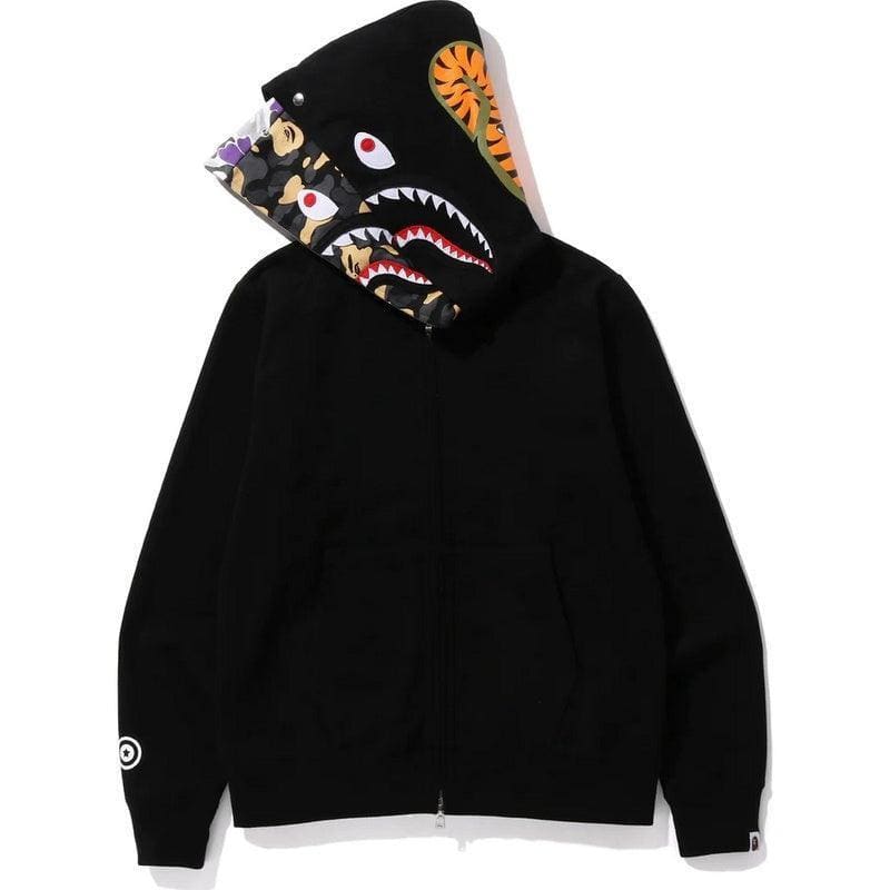 BAPE ABC CAMO SHARK WIDE FIT FULL ZIP DOUBLE A Bathing Ape - BLACK | Banlieue91