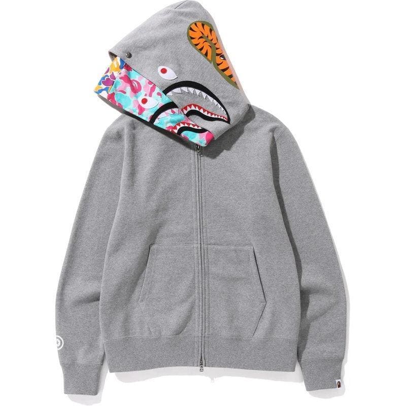 BAPE ABC CAMO SHARK WIDE FIT FULL ZIP DOUBLE A Bathing Ape - Grey | Banlieue91