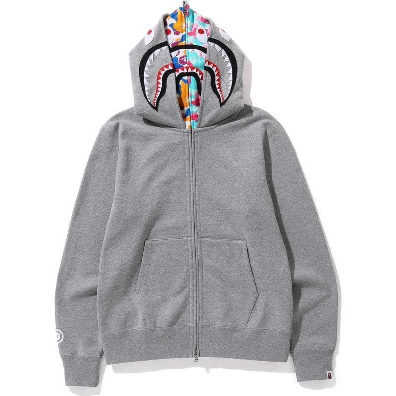BAPE ABC CAMO SHARK WIDE FIT FULL ZIP DOUBLE A Bathing Ape - Grey | Banlieue91