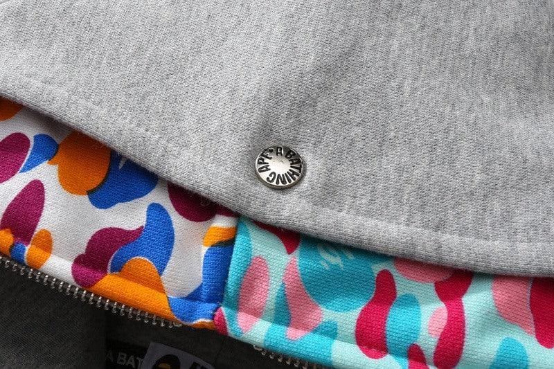 BAPE ABC CAMO SHARK WIDE FIT FULL ZIP DOUBLE A Bathing Ape - Grey | Banlieue91