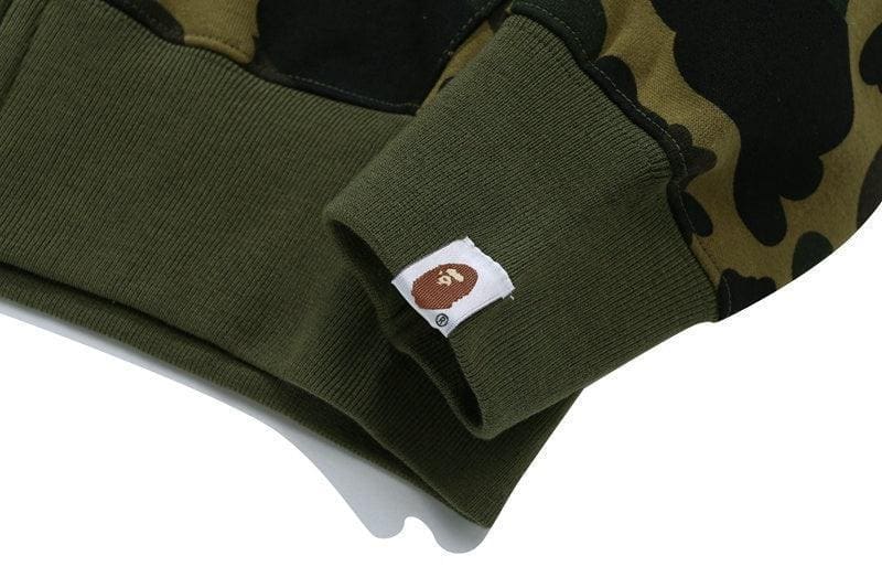BAPE Sanrio Milo Hello Kitty Split Face 1st Camo Full Zip Hoodie A Bathing Ape Green | Banlieue91