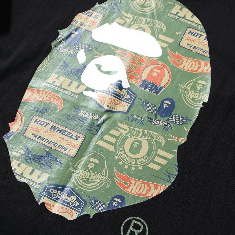 BAPE X HOT WHEELS APE HEAD TEE Black T-Shirt | Banlieue91