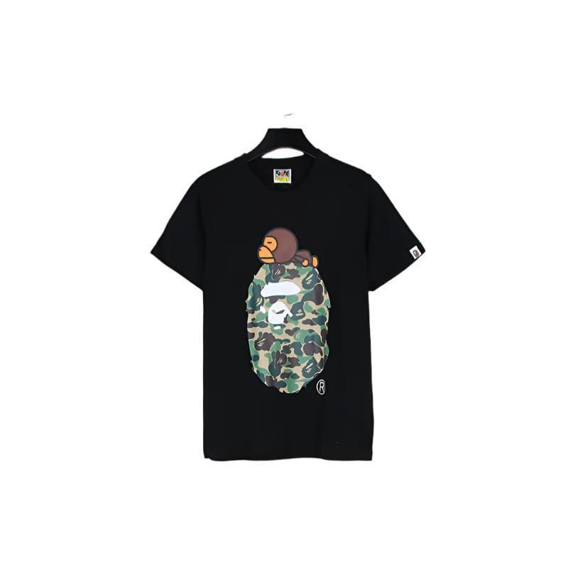 Bathing Ape Black T-Shirt without Collar | Banlieue91