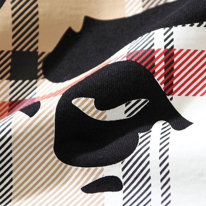 Bathing Ape Check by Bathing Tee Black/Beige | Banlieue91