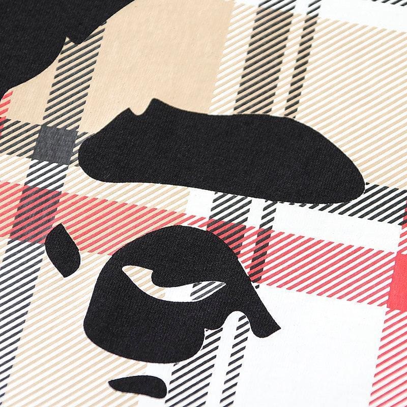 Bathing Ape Check by Bathing Tee Black/Beige | Banlieue91