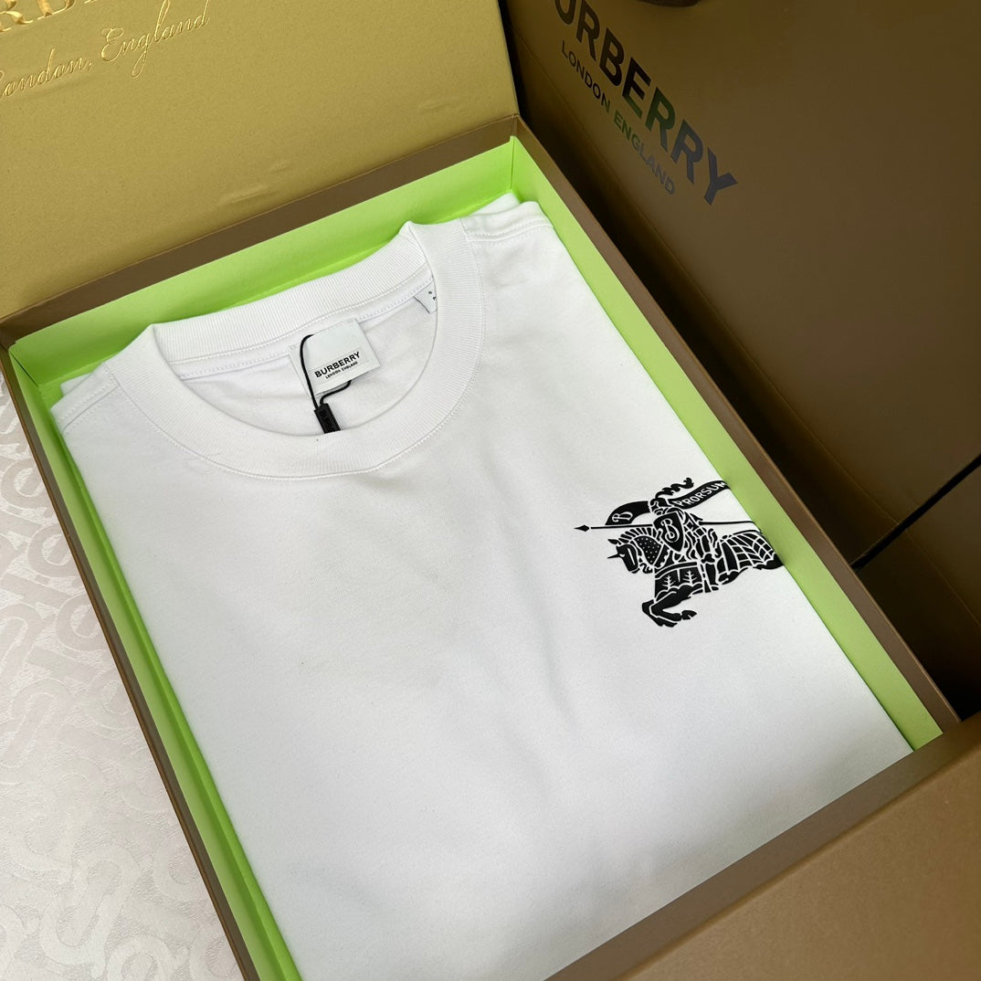 Burberry White T-Shirt Without Collar - Banlieue91