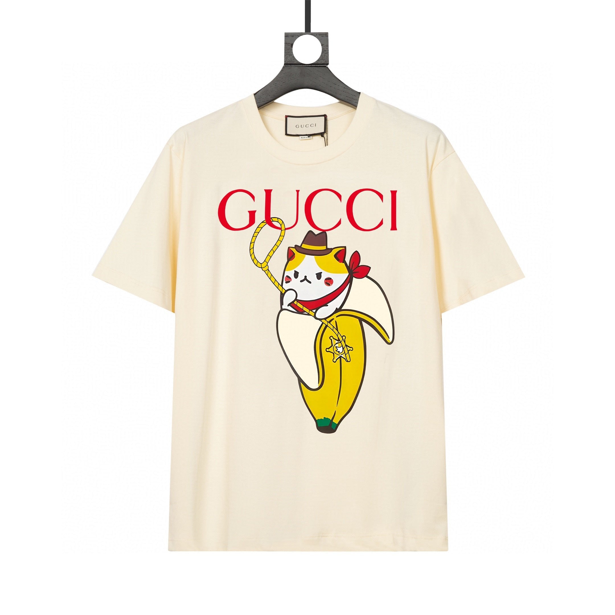 Gucci Banana Cat T-Shirt Without Collar 'Beige' - Banlieue91