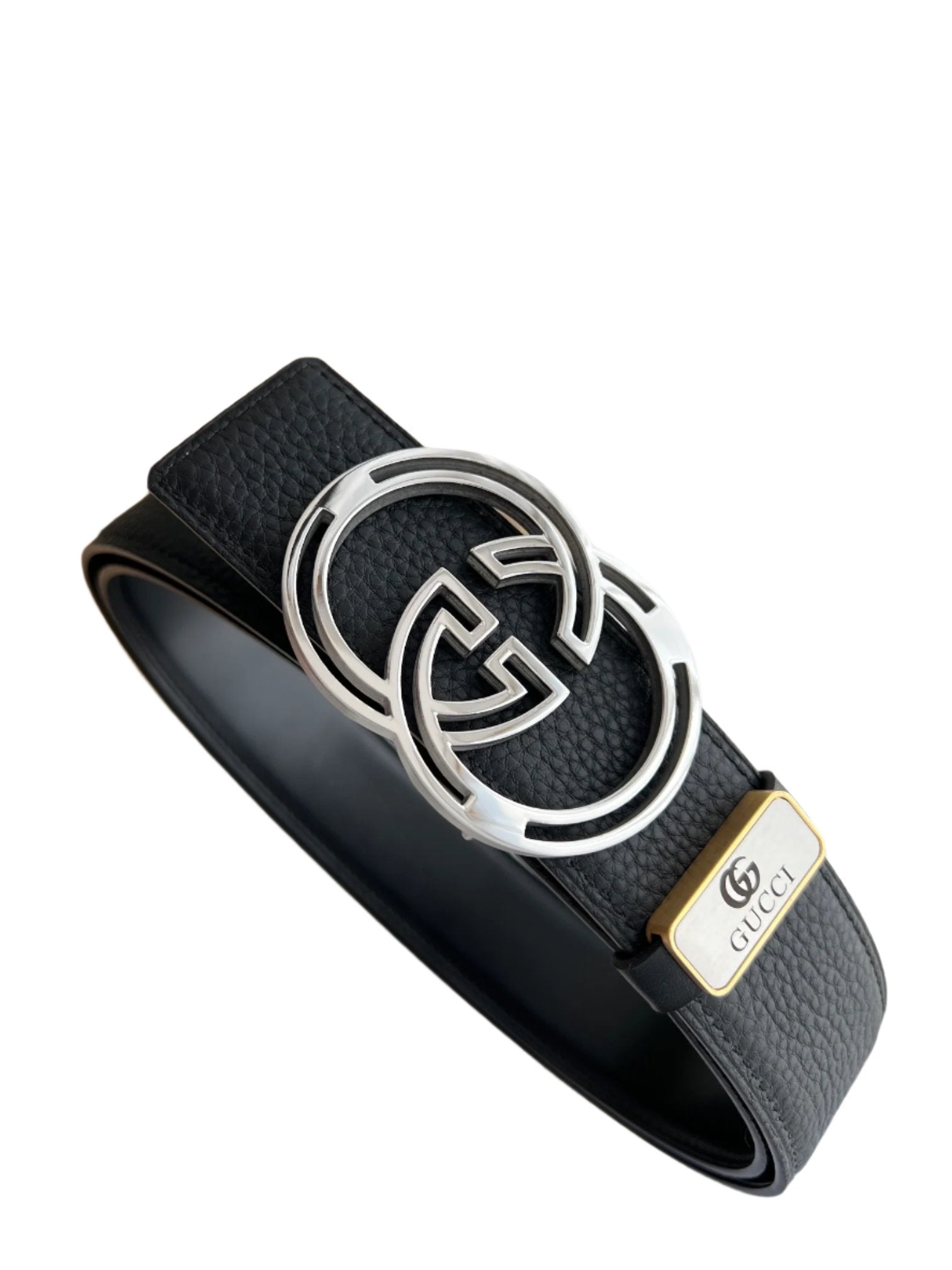 GUCCI Embellished coated-canvas and leather belt 'Black' - Banlieue91