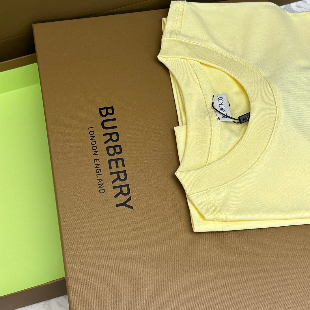 Burberry Yellow T-Shirt Without Collar - Banlieue91