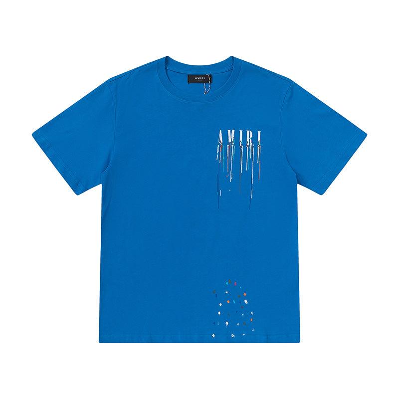 Amiri Blue T-Shirt Without Collar - Banlieue91