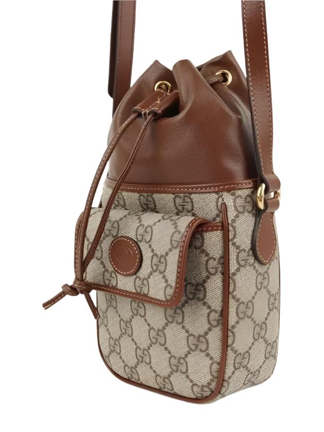 Gucci GG Interlocking G Mini Bucket Bag Beige - Banlieue91