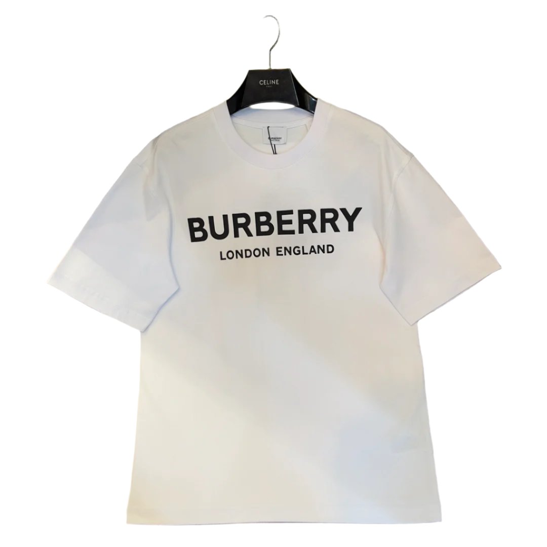 Burberry T-Shirt Without Collar 'White & Black' - Banlieue91