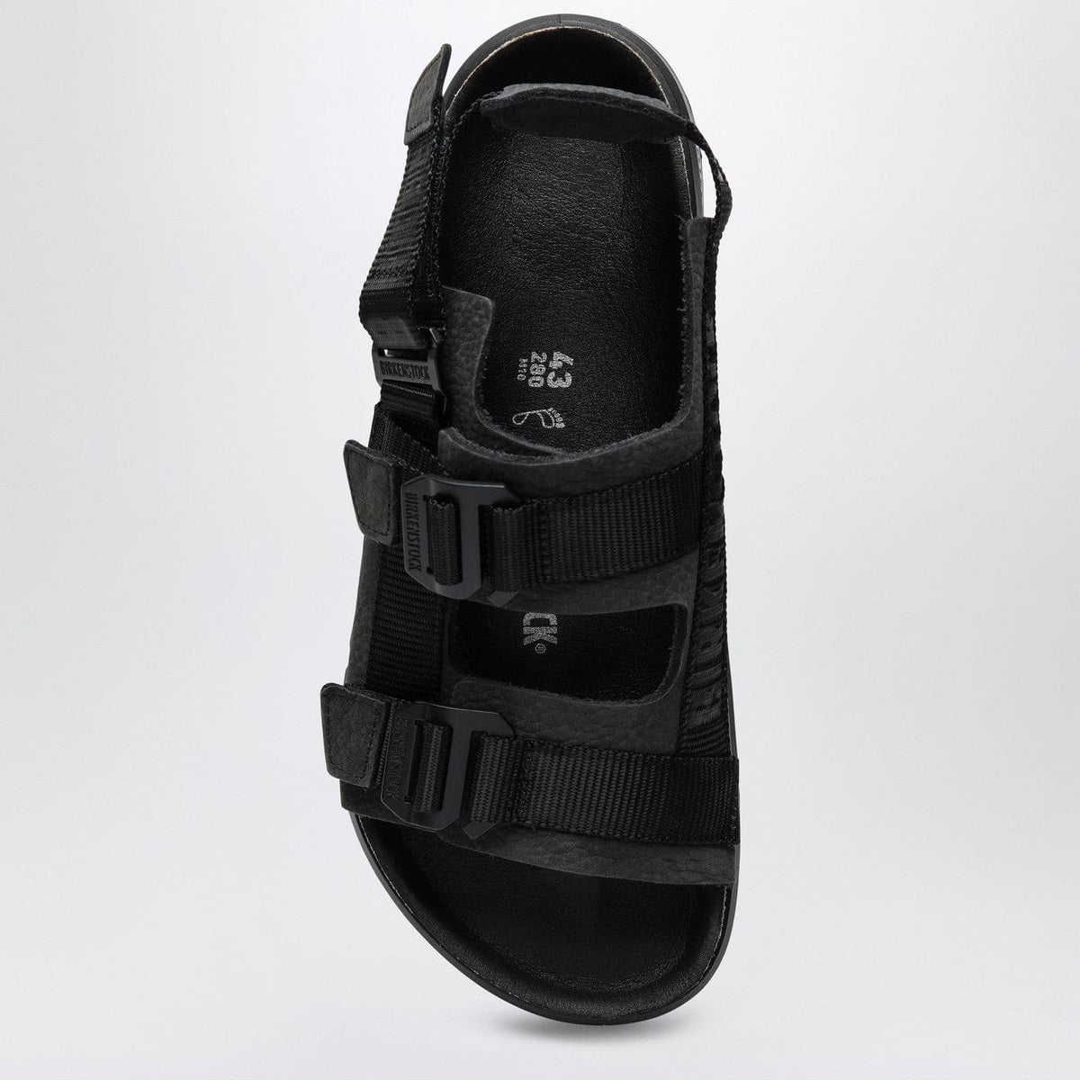 Birkenstock Black Shinjuku Sandal In Natural Leather And Tissue | Banlieue91