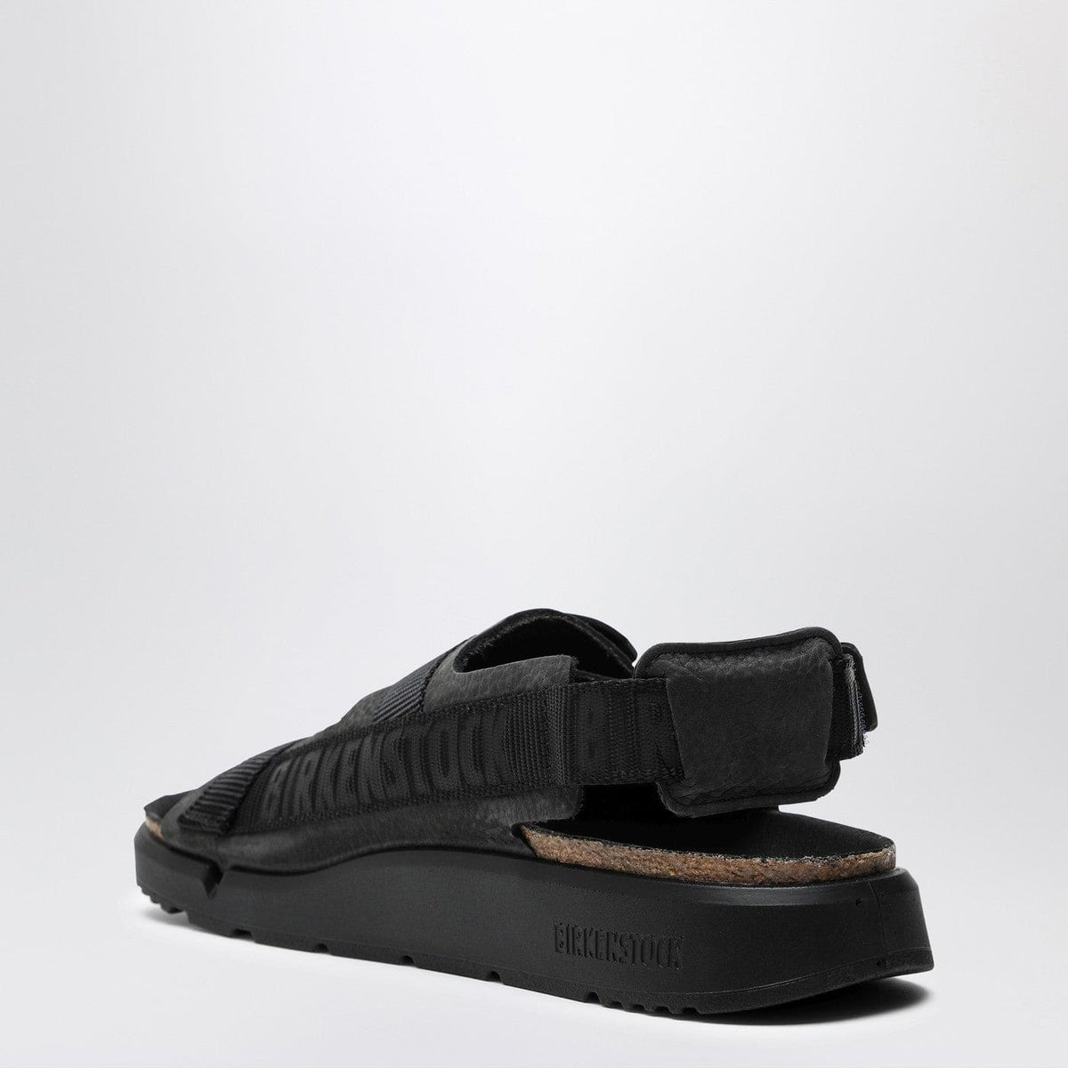 Birkenstock Black Shinjuku Sandal In Natural Leather And Tissue | Banlieue91