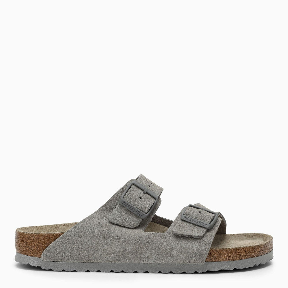 Birkenstock Slide Arizona Grey Leather | Banlieue91