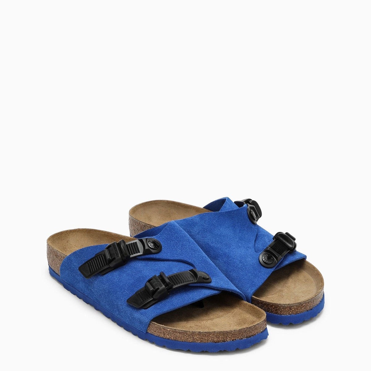 Birkenstock Slide Zürich Tech Electric Blue In Suede | Banlieue91