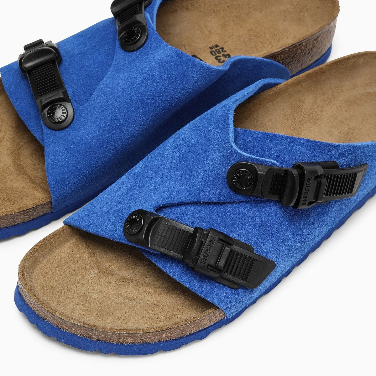 Birkenstock Slide Zürich Tech Electric Blue In Suede | Banlieue91