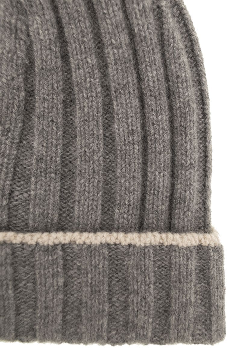 BRUNELLO CUCINELLI English Rib Cashmere Knit Beanie | Banlieue91