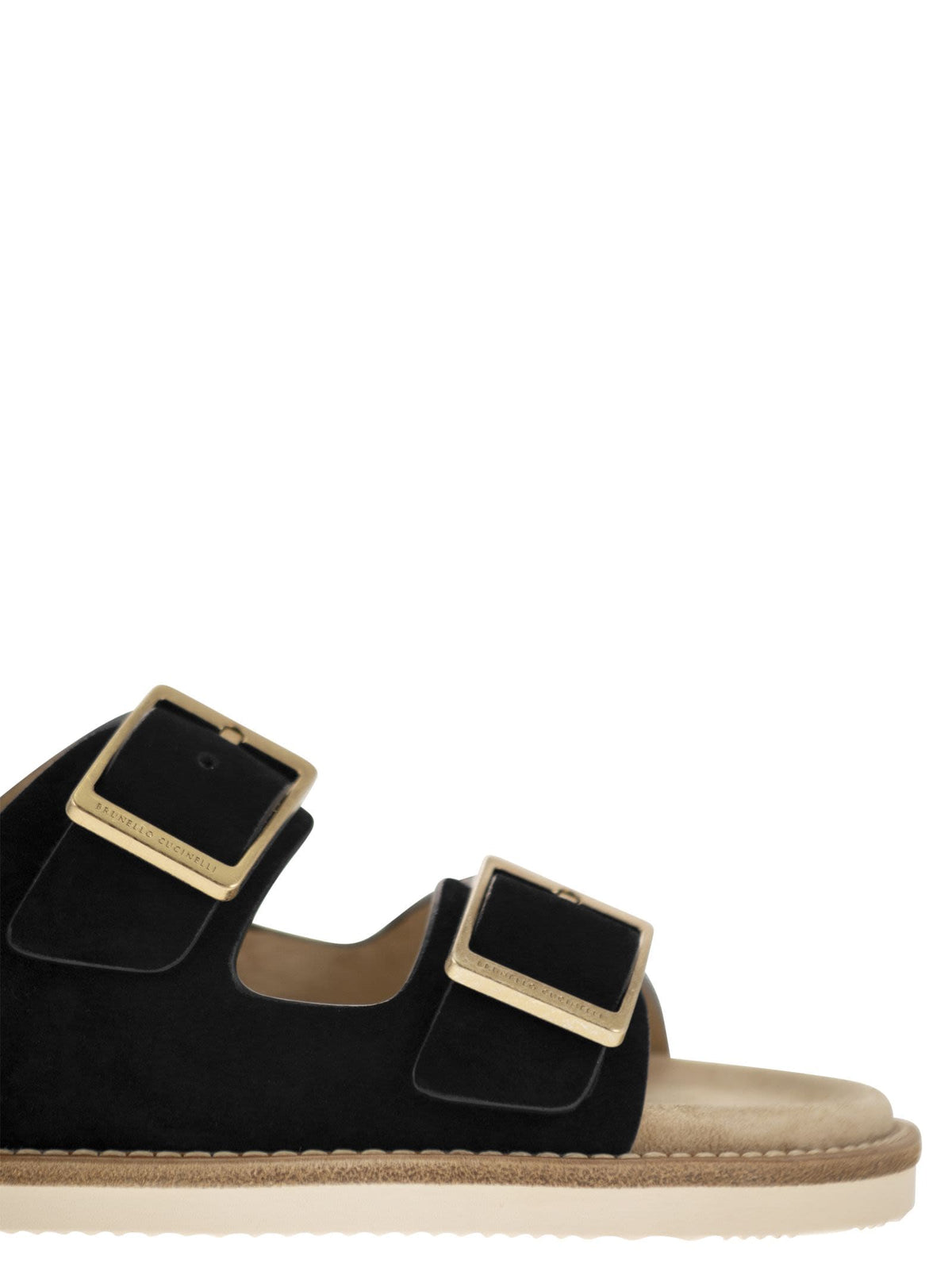 Brunello Cucinelli Urban Slides In Washed Suede | Banlieue91