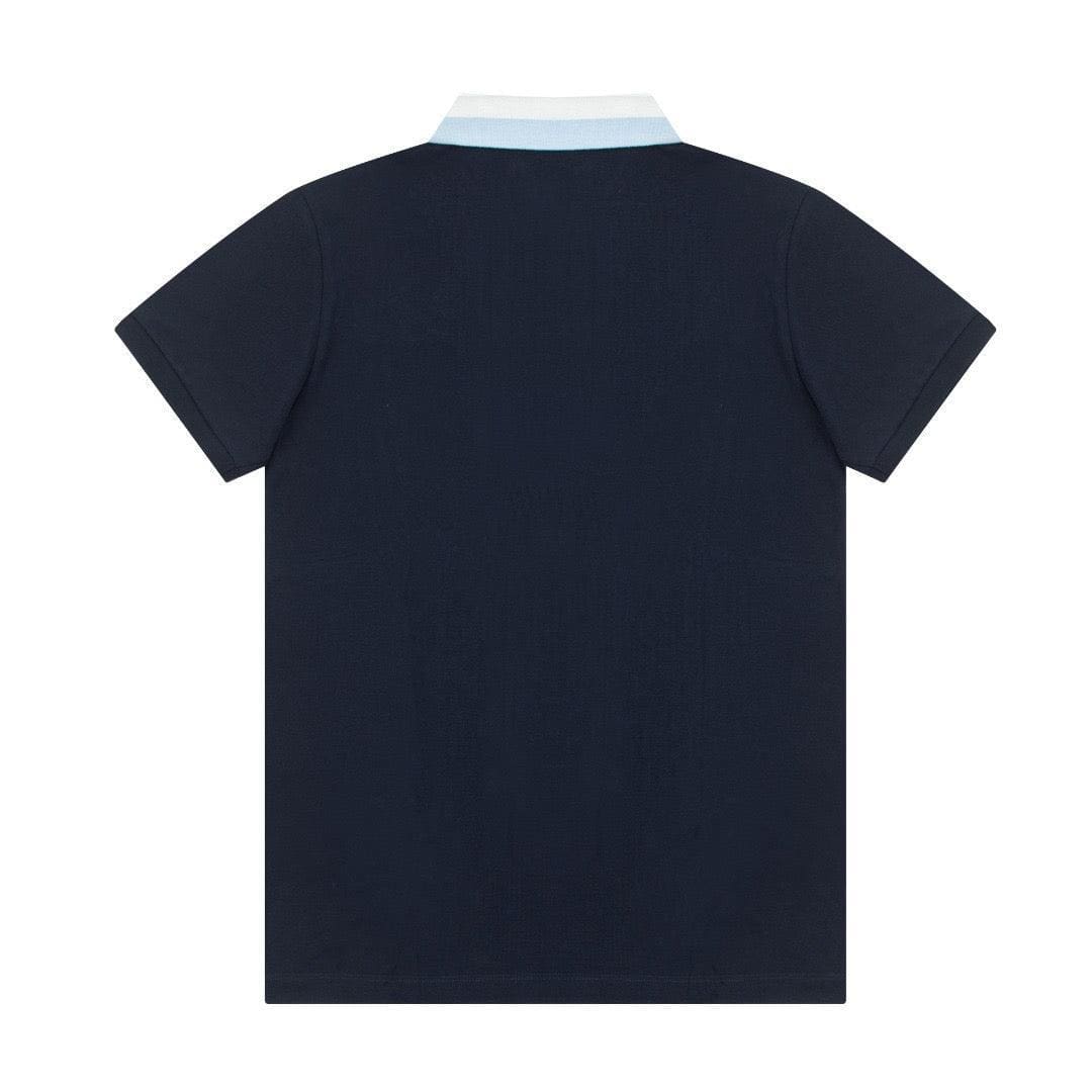 Burberry Blue T-Shirt With Collar | Banlieue91
