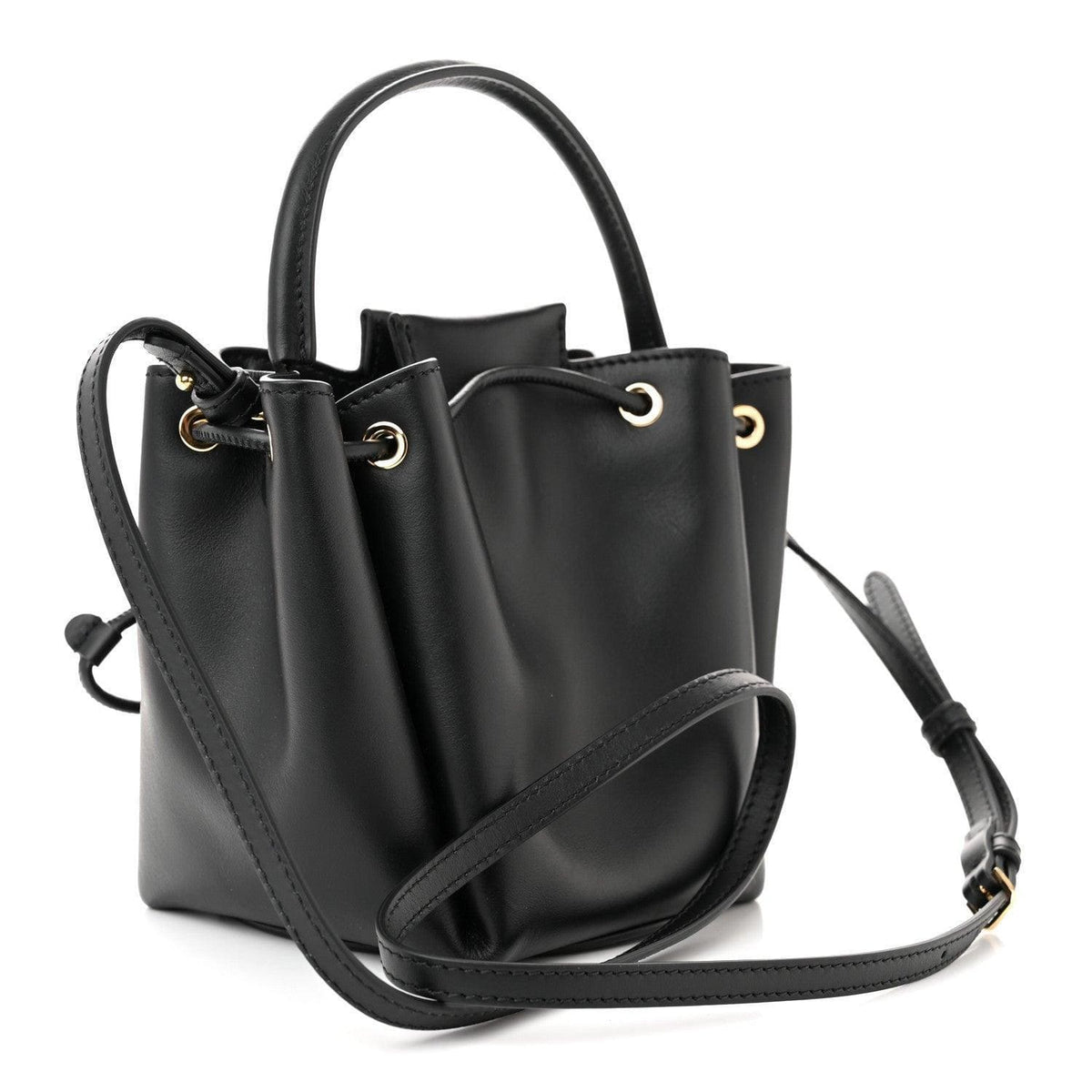 Burberry Calfskin Monogram Motif TB Bucket Black | Banlieue91