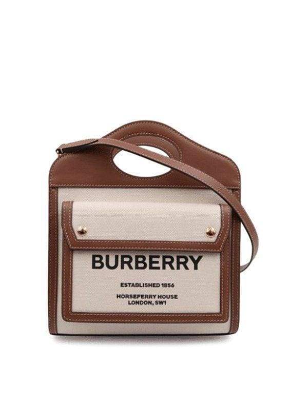 Burberry Canvas Smooth Calfskin Mini Two Tone Freya Tote | Banlieue91