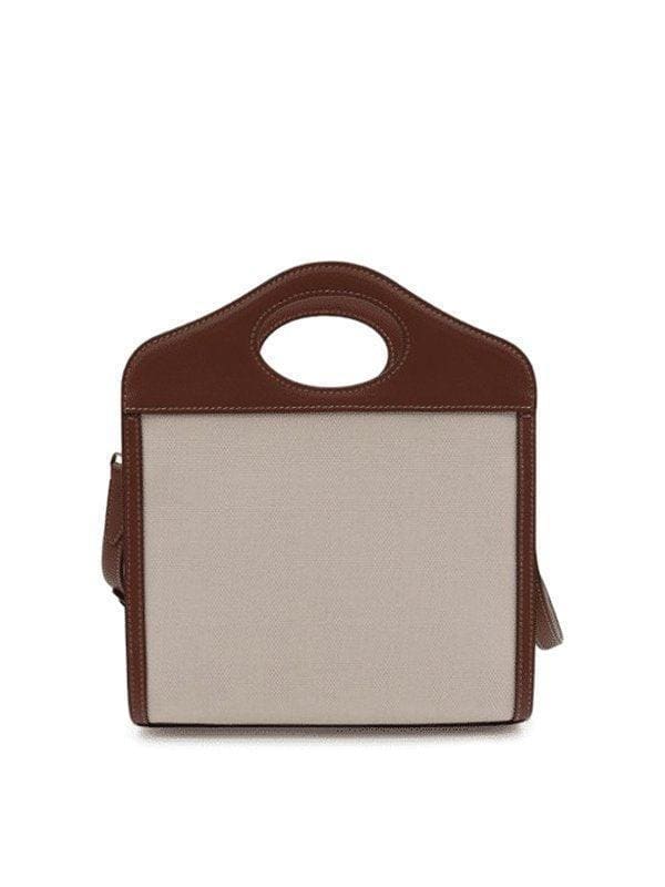 Burberry Canvas Smooth Calfskin Mini Two Tone Freya Tote | Banlieue91